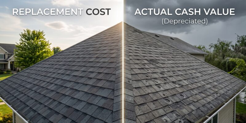 replacement cost vs. depreciated actual cash value